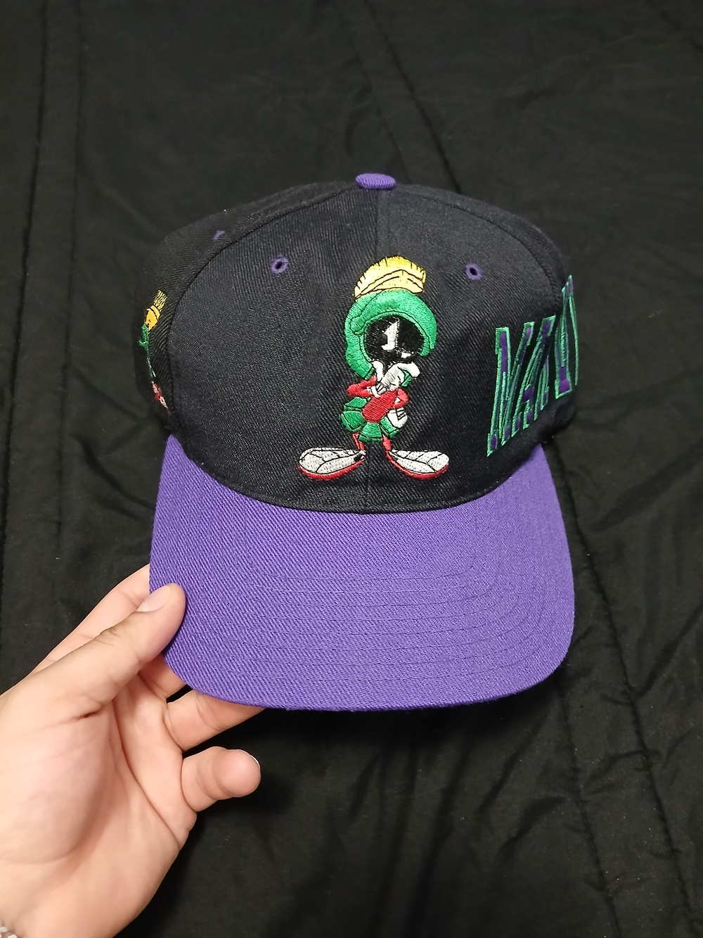 Marvin the Martian Black & Purple Snapback Hat